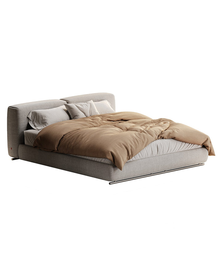 Modern upholstered Quadro Bed with clean lines and geometric design by INSIDE HOME.