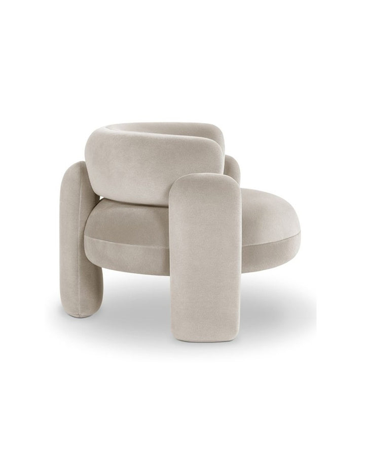 Side view of Monarch Armchair highlighting architectural lines and premium finish