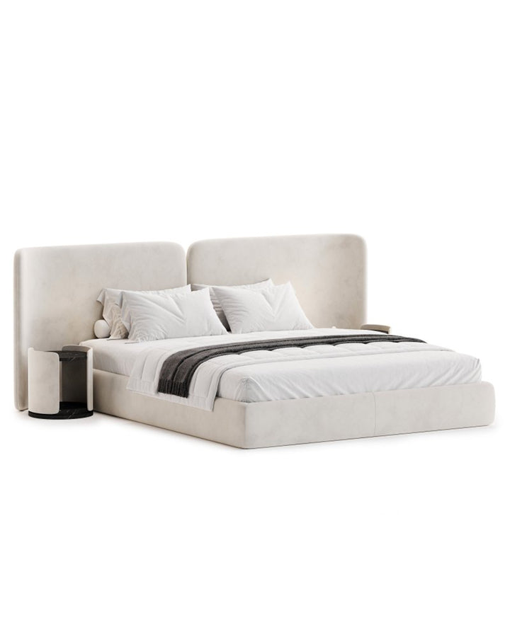 Luxury Horizon Bed with double-panel upholstered headboard and modern design by INSIDE HOME.