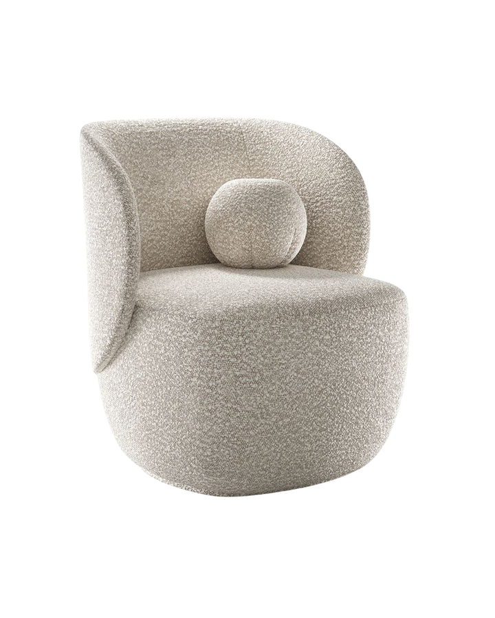 Front view of Lumina Armchair in modern luxury design