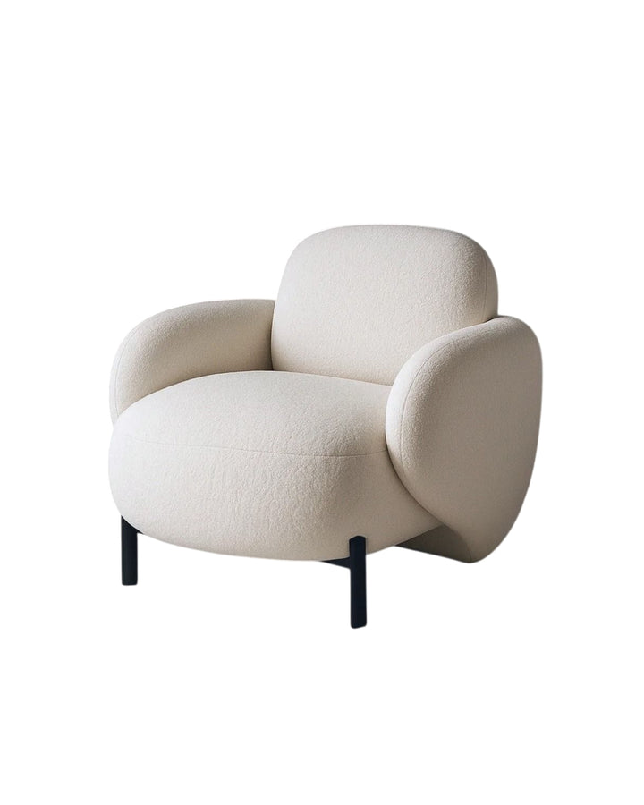 Luxury Lunette Armchair with rounded silhouette and contemporary by INSIDE HOME.