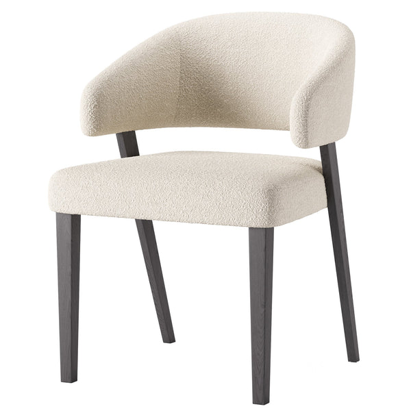Modern upholstered dining chair with curved backrest and minimalist design – Forma Chair by INSIDE HOME.