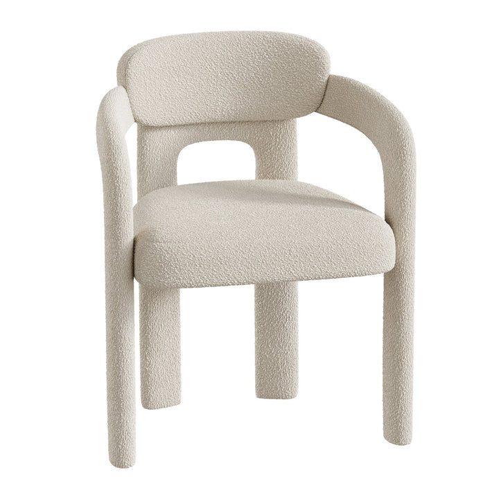 Velora Chair – modern upholstered dining chair with rounded silhouette and elegant contemporary design