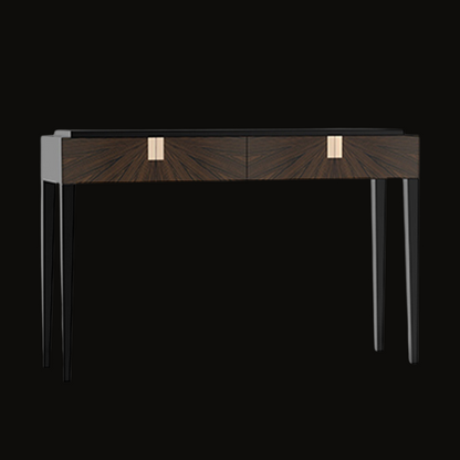 Sleek Modern Console Table with Sunburst Pattern Design