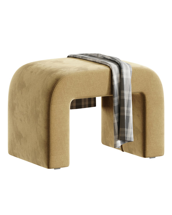 Arched sculptural buff with smooth edges and minimal design.