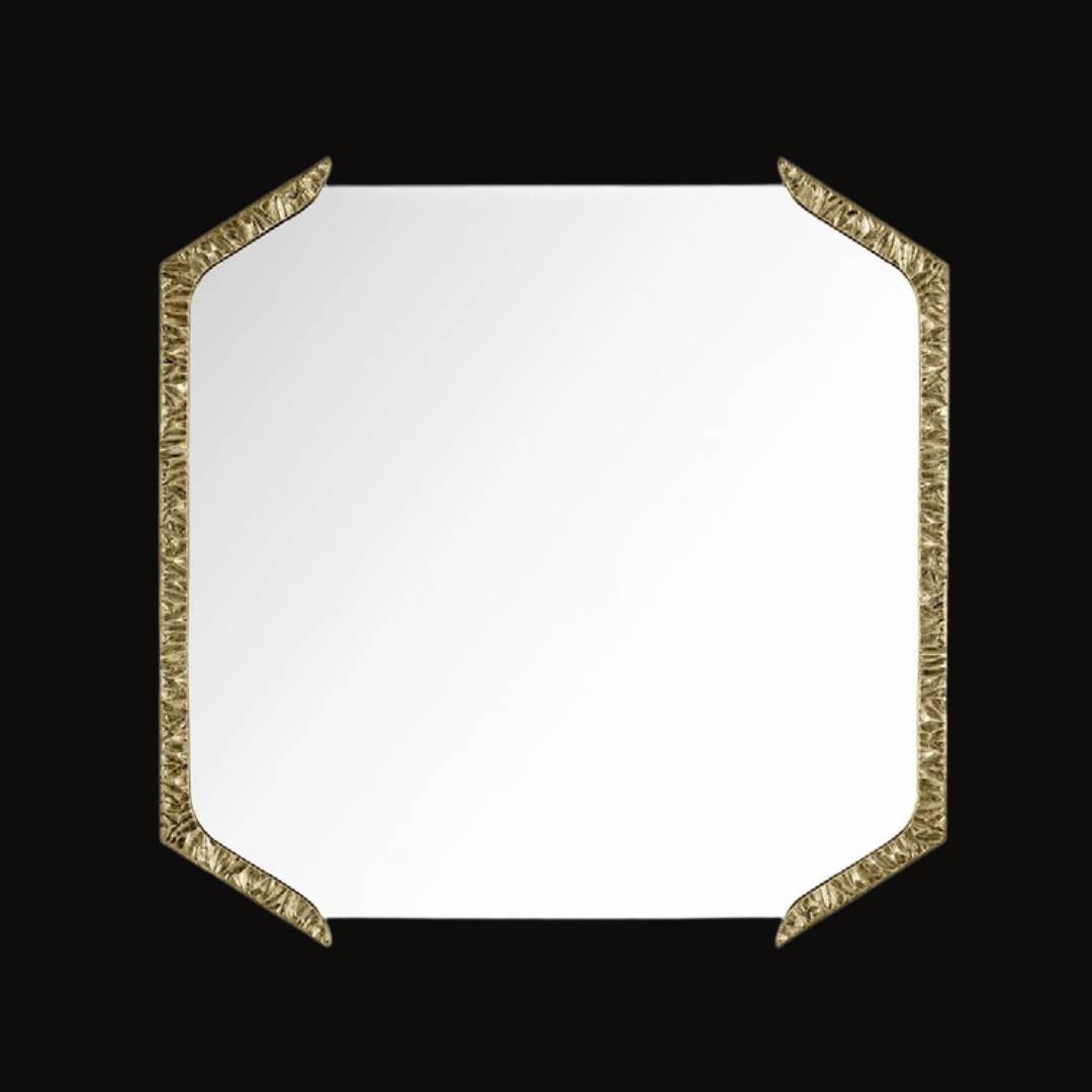 Timeless Elegance: Gold-Accented Mirror by InsideHome Studio