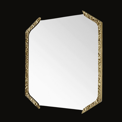 Timeless Elegance: Gold-Accented Mirror by InsideHome Studio