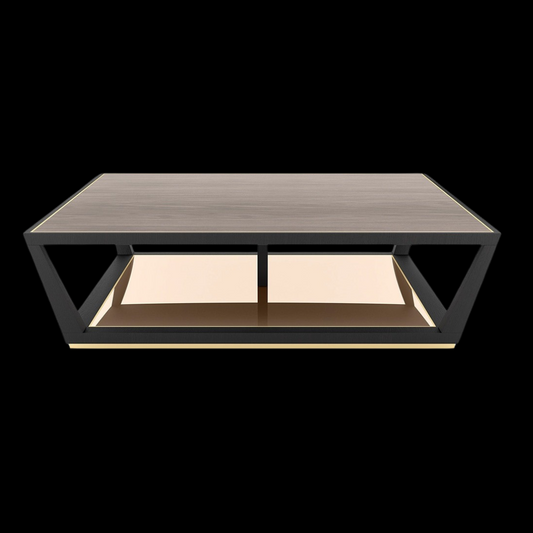 Sleek modern square coffee table with open shelf – Inside Home Studio