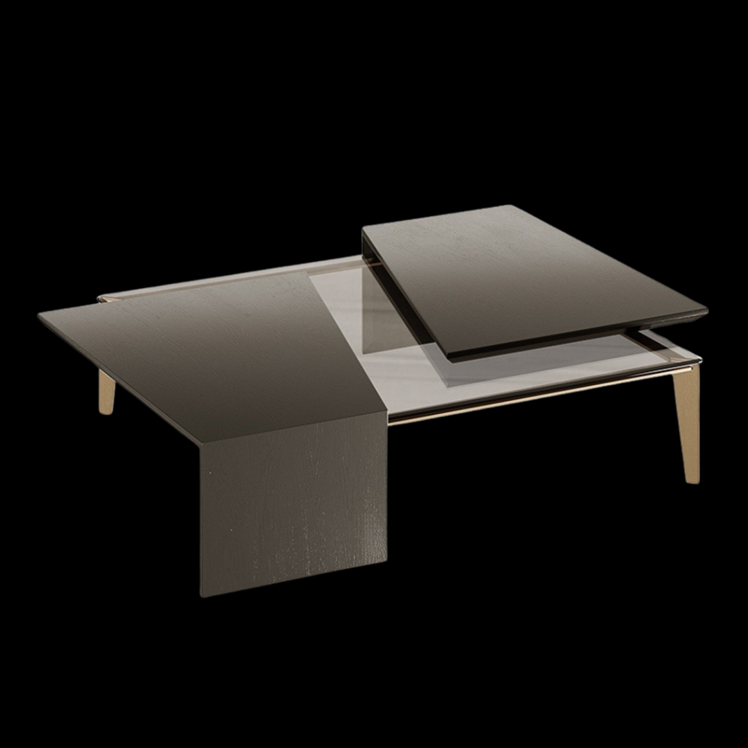 Modern Geometric Coffee Table with Sleek Panels | Inside Home Studio