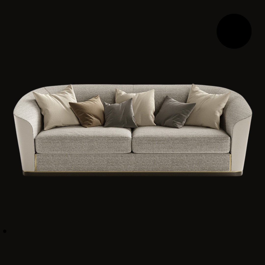 Contemporary Upholstered Sofa with Curved Back | Inside Home Studio