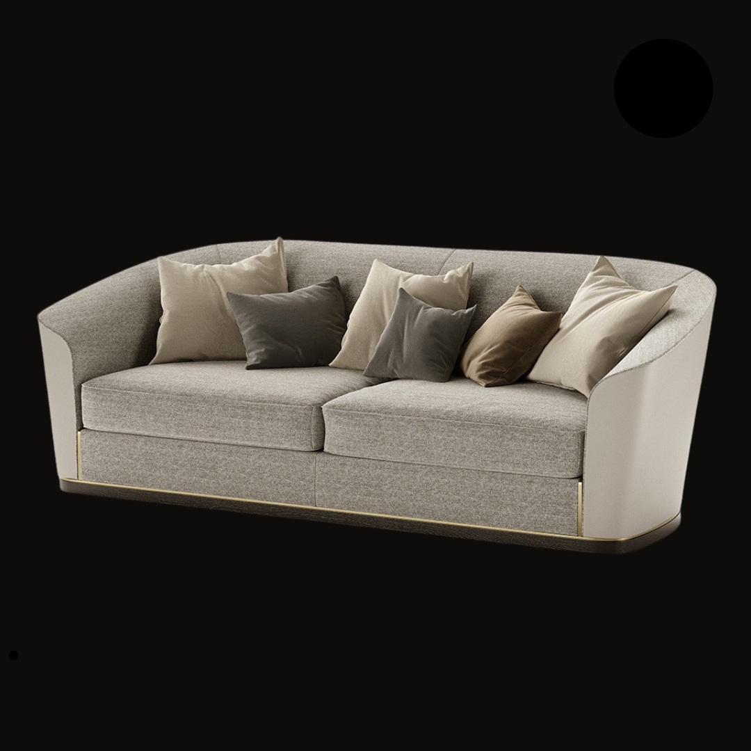 Contemporary Upholstered Sofa with Curved Back | Inside Home Studio