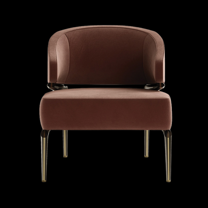 Modern Velvet Armchair with Gold Legs | Inside Home Studio