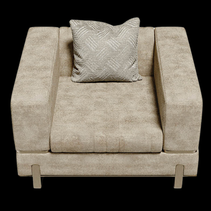 Modern Beige Armchair with Plush Cushion | Inside Home Studio