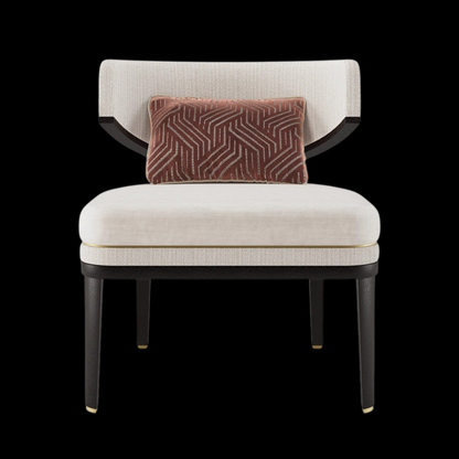 Contemporary Beige Armchair with Cushion | Inside Home Studio