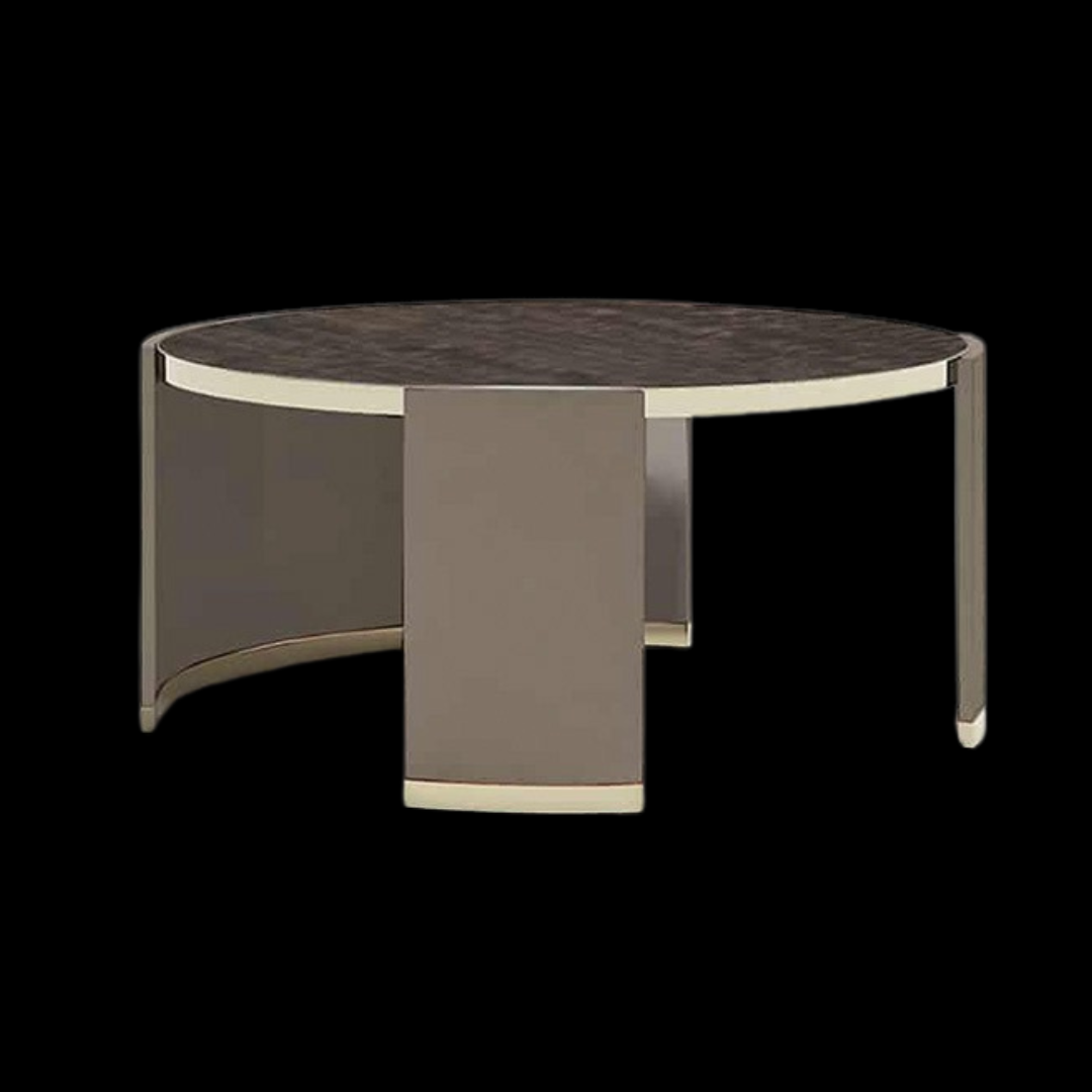 Modern Round Coffee Table with Sleek Metal Accents | Inside Home Studio