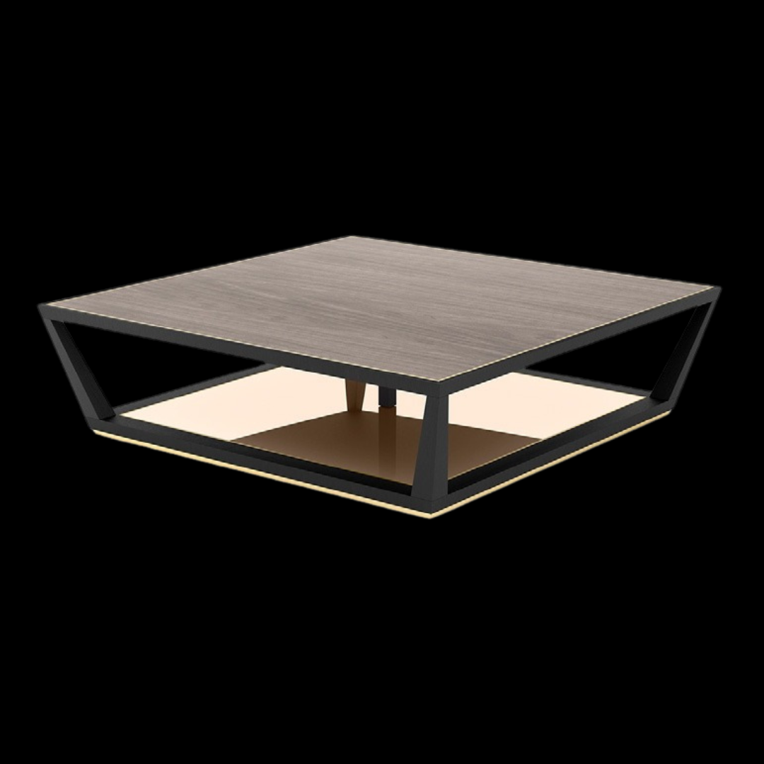 Modern Square Coffee Table with Open Shelf | Inside Home Studio