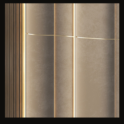 Luxury Upholstered Wall Cladding with Gold Accents – WC-013